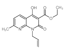 ethyl1-allyl-4-hydroxy-7-methyl-2-oxo-1,2-dihydro-1,8-naphthyridine-3-carboxylate structure, CAS 69407-71-2