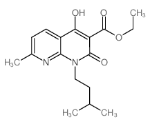ethyl4-hydroxy-1-isopentyl-7-methyl-2-oxo-1,2-dihydro-1,8-naphthyridine-3-carboxylate structure, CAS 1253791-40-0