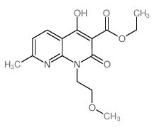 ethyl4-hydroxy-1-(2-methoxyethyl)-7-methyl-2-oxo-1,2-dihydro-1,8-naphthyridine-3-carboxylate structure, CAS 1253791-96-6