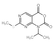 1-isopropyl-7-(methylthio)-1H-pyrimido[4,5-d][1,3]oxazine-2,4-dione structure, CAS 76360-89-9