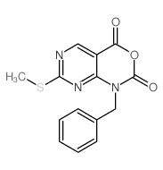 1-benzyl-7-(methylthio)-1H-pyrimido[4,5-d][1,3]oxazine-2,4-dione structure, CAS 686267-35-6