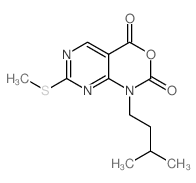 1-isopentyl-7-(methylthio)-1H-pyrimido[4,5-d][1,3]oxazine-2,4-dione structure, CAS 1186049-75-1
