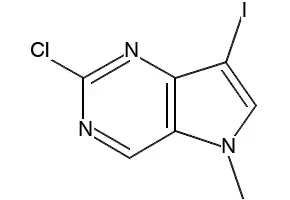 2-Chloro-7-iodo-5H-pyrrolo[3,2-d]pyrimidine structure, CAS 1152475-50-7