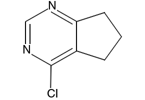 4-chloro-6,7-dihydro-5H-cyclopenta[d]pyrimidine structure, CAS 83942-13-6