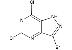 Ethyl5,7-dichloro-1H-pyrazolo[4,3-d]pyrimidine-3-carboxylate structure, CAS 1053656-63-5
