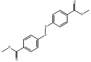 bis(p-(mewthoxycarbonyl)phenyl)disulfide structure, CAS 35190-68-2