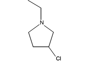 1-ethyl-3-chloro-pyrrolidine structure, CAS 3608-70-6