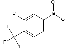 3-Chloro-4-(trifluoromethyl)phenylboronicacid structure, CAS 847756-88-1
