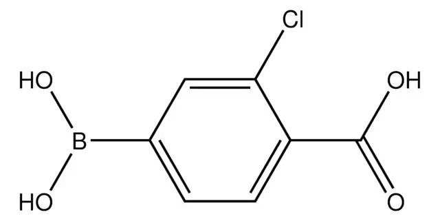 4-Carboxy-3-chlorophenylboronicacid structure, CAS 136496-72-5
