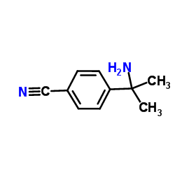 4-(2-aminopropan-2-yl)benzonitrile structure, CAS 130416-46-5