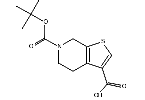 6-(tert-butoxycarbonyl)-4,5,6,7-tetrahydrothieno[2,3-c]pyridine-3-carboxylicacid structure, CAS 889939-56-4