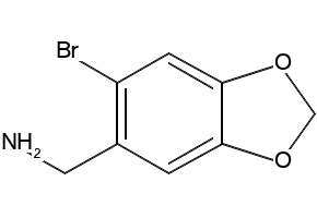 (6-chlorobenzo[d][1,3]dioxol-5-yl)methanamine structure, CAS 558453-64-8