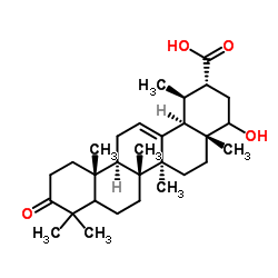 22-Hydroxy-3-oxo-12-ursen-30-oicacid structure, CAS 173991-81-6