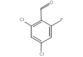2,4-Dichloro-6-fluorobenzaldehyde structure, CAS 681435-09-6