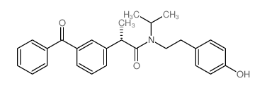 (S)-2-(3-benzoylphenyl)-N-(4-hydroxyphenethyl)-N-isopropylpropanamide structure, CAS 1173289-66-1