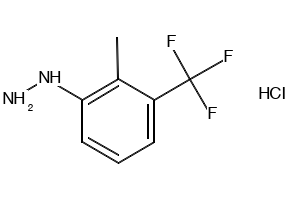 (2-fluoro-3-methyl-6-(trifluoromethyl)phenyl)hydrazine structure, CAS 927901-61-9