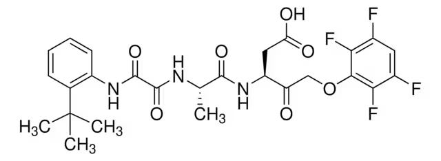 (S)-3-((S)-2-(2-(2-tert-butylphenylamino)-2-oxoacetamido)propanamido)-4-oxo-5-(2,3,5,6-tetrafluorophenoxy)pentanoicacid structure, CAS 254750-02-2