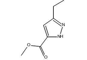 3-Ethyl-5-pyrazolcarboxylicacidmethylester structure, CAS 834869-10-2
