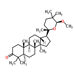 20,24-Epoxy-24-methoxy-23(24-25)abeo-dammaran-3-one structure, CAS 1020074-97-8