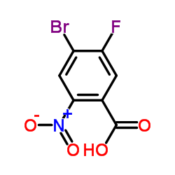 2-nitro-4-bromo-5-fluorobenzoicacid structure, CAS 1020717-99-0