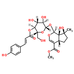 4'-O-trans-p-Coumaroylmussaenoside structure, CAS 1246012-27-0
