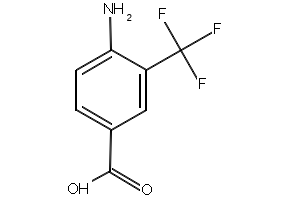3-Trifluoromethyl-4-aminobenzoicacid structure, CAS 400-76-0