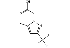 (5-Methyl-3-trifluoromethyl-pyrazol-1-yl)-aceticacid structure, CAS 345637-71-0