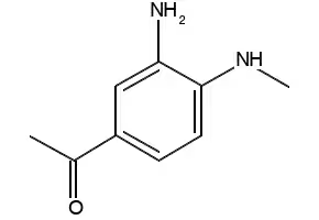 1-(3-amino-4-(methylamino)phenyl)ethanone structure, CAS 18076-19-2