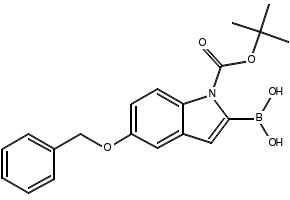 1-(tert-butoxycarbonyl)-5-(benzyloxy)-1H-indol-2-yl-2-boronicacid structure, CAS 850568-62-6