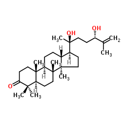 20,24-Dihydroxydammar-25-en-3-one structure, CAS 75069-59-9