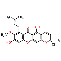 9-Hydroxycalabaxanthone structure, CAS 35349-68-9