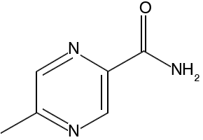 5-methylpyrazine-2-carboxamide structure, CAS 5521-57-3