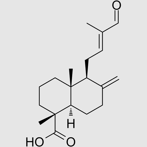 15-Nor-14-oxolabda-8(17),12-dien-18-oicacid structure, CAS 1039673-32-9