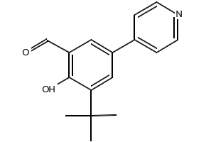 2-Hydroxy-3-bromo-5-tert-butyl-benzaldehyde structure, CAS 119646-68-3