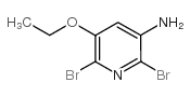2,6-Dibromo-3-amino-5-ethoxypyridine structure, CAS 1000018-10-9