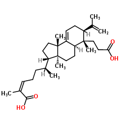 3,4-Secotirucalla-4(28),7,24-triene-3,26-dioicacid structure, CAS 159623-48-0