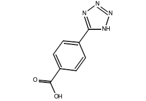 4(1H-tetrazd-5-yl)benzoicacid structure, CAS 34114-12-0