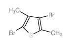 2,4-dibromo-3,5-dimethylthiophene structure, CAS 63862-00-0