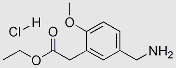 (5-Aminomethyl--2-methoxy-phenyl)-aceticacidethylesterHCl structure, CAS 1172525-88-0
