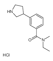 N-ethyl-N-methyl-3-(pyrrolidin-3-yl)benzamidehydrochloride structure, CAS 1223748-27-3