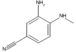 3-Amino-4-(methylamino)benzonitrile structure, CAS 64910-46-9