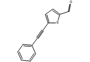 5-Phenylethynylthiophene-2-aldehyde structure, CAS 17257-10-2