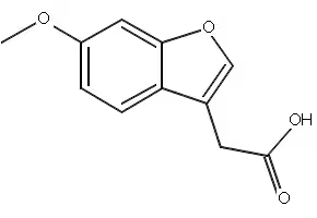 (6-Methoxybenzofuran-3-yl)aceticacid structure, CAS 69716-05-8