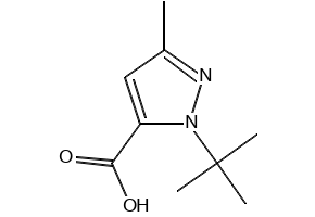 1-tert-Butyl-3-methyl-1H-pyrazole-5-carboxylicacid structure, CAS 175277-09-5