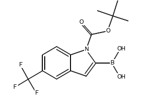 1-(tert-butoxycarbonyl)-5-bromo-1H-indol-2-yl-2-boronicacid structure, CAS 475102-13-7