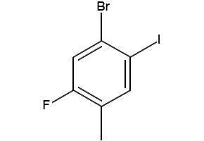 4-Bromo-2-fluoro-5-iodotoluene structure, CAS 202865-74-5
