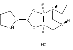 (R)-BoroPro-(+)-Pinanediol-HCl structure, CAS 147208-69-3