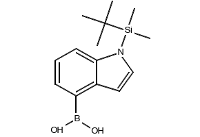 1-(tert-butyldimethylsilyl)-1H-indol-4-yl-4-boronicacid structure, CAS 351457-64-2