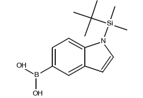 1-(tert-butyldimethylsilyl)-1H-indol-5-yl-5-boronicacid structure, CAS 913835-68-4
