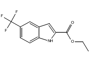 5-(Trifluoromethyl)indole-2-carboxylicacidethylester structure, CAS 201929-84-2